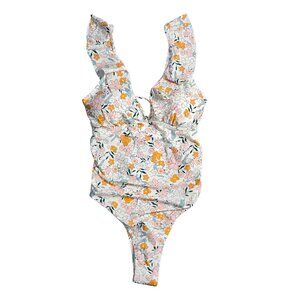 NWT | Evamom Floral Nursing One-Piece Swimsuit | Ruffles | XL